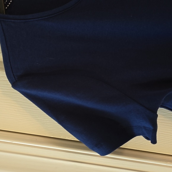 ST. JOHN'S BAY WOMENS PLUS SIZE NAVY BLUE SHORT SLEEVE TEE-SHIRT TOP SIZE XXL - Picture 6 of 13